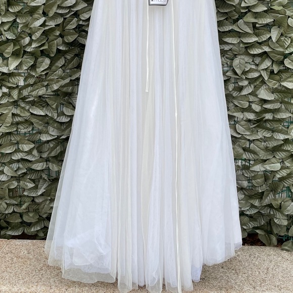 Ivory Gown with Gold and Crystal Design - Juniors - Picture 6 of 7